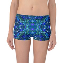 Abstract #8   I   Aqua Blues 6000 Reversible Boyleg Bikini Bottoms