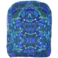 Abstract #8   I   Aqua Blues 6000 Full Print Backpack by KesaliSkyeArt