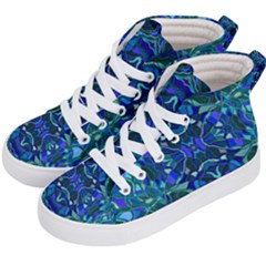 Abstract #8   I   Aqua Blues 6000 Kids  Hi-top Skate Sneakers