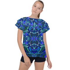 Abstract #8   I   Aqua Blues 6000 Ruffle Collar Chiffon Blouse