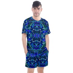 Abstract #8   I   Aqua Blues 6000 Men s Mesh Tee And Shorts Set