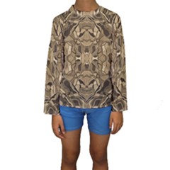 Abstract #8   I   Antiqued 6000 Kids  Long Sleeve Swimwear