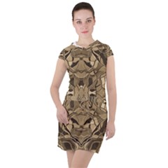 Abstract #8   I   Antiqued 6000 Drawstring Hooded Dress