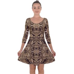 Abstract #8   I   Antiqued 6000 Quarter Sleeve Skater Dress