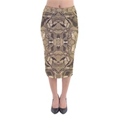 Abstract #8   I   Antiqued 6000 Velvet Midi Pencil Skirt by KesaliSkyeArt