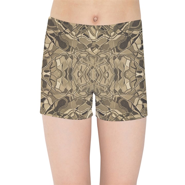 Abstract #8   I   Antiqued 6000 Kids  Sports Shorts