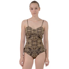 Abstract #8   I   Antiqued 6000 Sweetheart Tankini Set