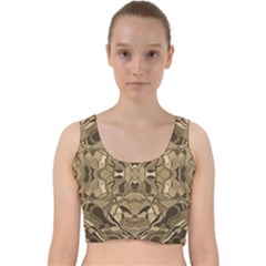 Abstract #8   I   Antiqued 6000 Velvet Racer Back Crop Top