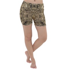 Abstract #8   I   Antiqued 6000 Lightweight Velour Yoga Shorts by KesaliSkyeArt