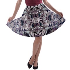 Abstract #8   I   Aquatic 6000 A-line Skater Skirt by KesaliSkyeArt