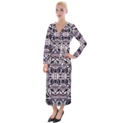 Abstract #8   I   Aquatic 6000 Velvet Maxi Wrap Dress