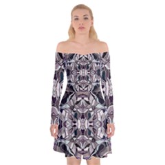 Abstract #8   I   Aquatic 6000 Off Shoulder Skater Dress