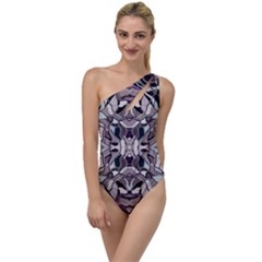 Abstract #8   I   Aquatic 6000 To One Side Swimsuit by KesaliSkyeArt