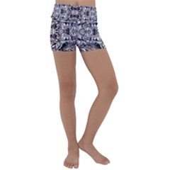 Abstract #8   I   Aquatic 6000 Kids  Lightweight Velour Yoga Shorts by KesaliSkyeArt