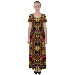 Abstract #8   I   Autumn 6000 High Waist Short Sleeve Maxi Dress