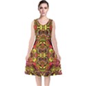 Abstract #8   I   Autumn 6000 V-Neck Midi Sleeveless Dress  View1