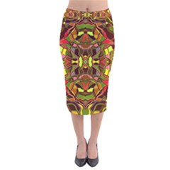 Abstract #8   I   Autumn 6000 Velvet Midi Pencil Skirt by KesaliSkyeArt