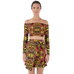 Abstract #8   I   Autumn 6000 Off Shoulder Top With Skirt Set by KesaliSkyeArt