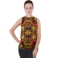 Abstract #8   I   Autumn 6000 Mock Neck Chiffon Sleeveless Top by KesaliSkyeArt