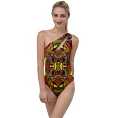 Abstract #8   I   Autumn 6000 To One Side Swimsuit