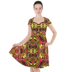 Abstract #8   I   Autumn 6000 Cap Sleeve Midi Dress