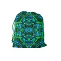 Abstract #8   I   Blues & Greens 6000 Drawstring Pouch (Large) View2