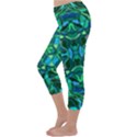 Abstract #8   I   Blues & Greens 6000 Capri Winter Leggings  View2