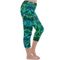 Abstract #8   I   Blues & Greens 6000 Capri Winter Leggings  View3