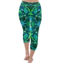 Abstract #8   I   Blues & Greens 6000 Capri Winter Leggings  View4