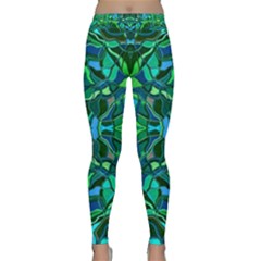 Abstract #8   I   Blues & Greens 6000 Classic Yoga Leggings by KesaliSkyeArt