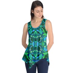 Abstract #8   I   Blues & Greens 6000 Sleeveless Tunic by KesaliSkyeArt