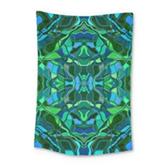 Abstract #8   I   Blues & Greens 6000 Small Tapestry by KesaliSkyeArt