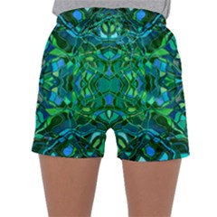 Abstract #8   I   Blues & Greens 6000 Sleepwear Shorts by KesaliSkyeArt