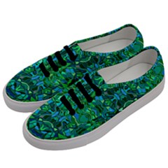 Abstract #8   I   Blues & Greens 6000 Men s Classic Low Top Sneakers by KesaliSkyeArt