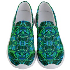 Abstract #8   I   Blues & Greens 6000 Men s Lightweight Slip Ons