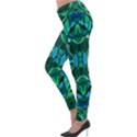 Abstract #8   I   Blues & Greens 6000 Lightweight Velour Leggings View3