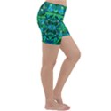 Abstract #8   I   Blues & Greens 6000 Lightweight Velour Yoga Shorts View3