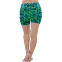 Abstract #8   I   Blues & Greens 6000 Lightweight Velour Yoga Shorts View4