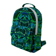 Abstract #8   I   Blues & Greens 6000 Flap Pocket Backpack (large)