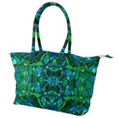 Abstract #8   I   Blues & Greens 6000 Canvas Shoulder Bag