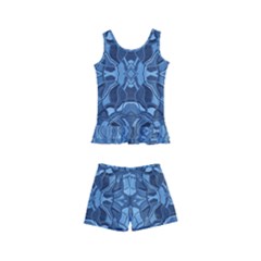 Abstract #8   I   Blues 6000 Kids  Boyleg Swimsuit