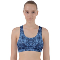 Abstract #8   I   Blues 6000 Back Weave Sports Bra by KesaliSkyeArt