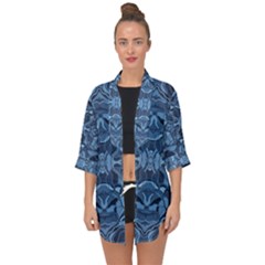 Abstract #8   I   Blues 6000 Open Front Chiffon Kimono by KesaliSkyeArt