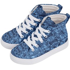 Abstract #8   I   Blues 6000 Kids  Hi-top Skate Sneakers by KesaliSkyeArt