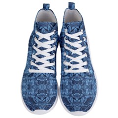 Abstract #8   I   Blues 6000 Men s Lightweight High Top Sneakers by KesaliSkyeArt