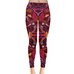 Abstract #8   I   Carmine 6000 Leggings  by KesaliSkyeArt