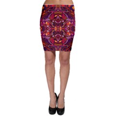 Abstract #8   I   Carmine 6000 Bodycon Skirt by KesaliSkyeArt