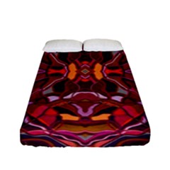 Abstract #8   I   Carmine 6000 Fitted Sheet (full/ Double Size)