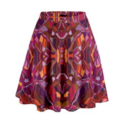 Abstract #8   I   Carmine 6000 High Waist Skirt by KesaliSkyeArt