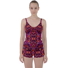 Abstract #8   I   Carmine 6000 Tie Front Two Piece Tankini by KesaliSkyeArt